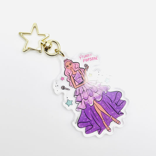Princess Popstar - Microphone Glitz Keychain