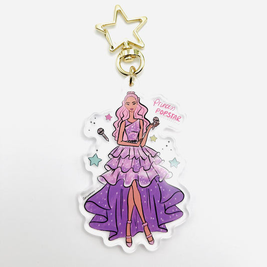 Princess Popstar - Microphone Glitz Keychain