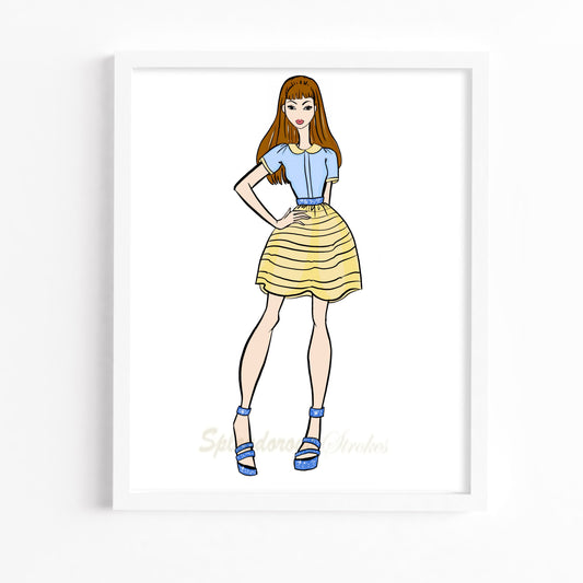 Modern Girl- "Sunny Days" Fashion Print