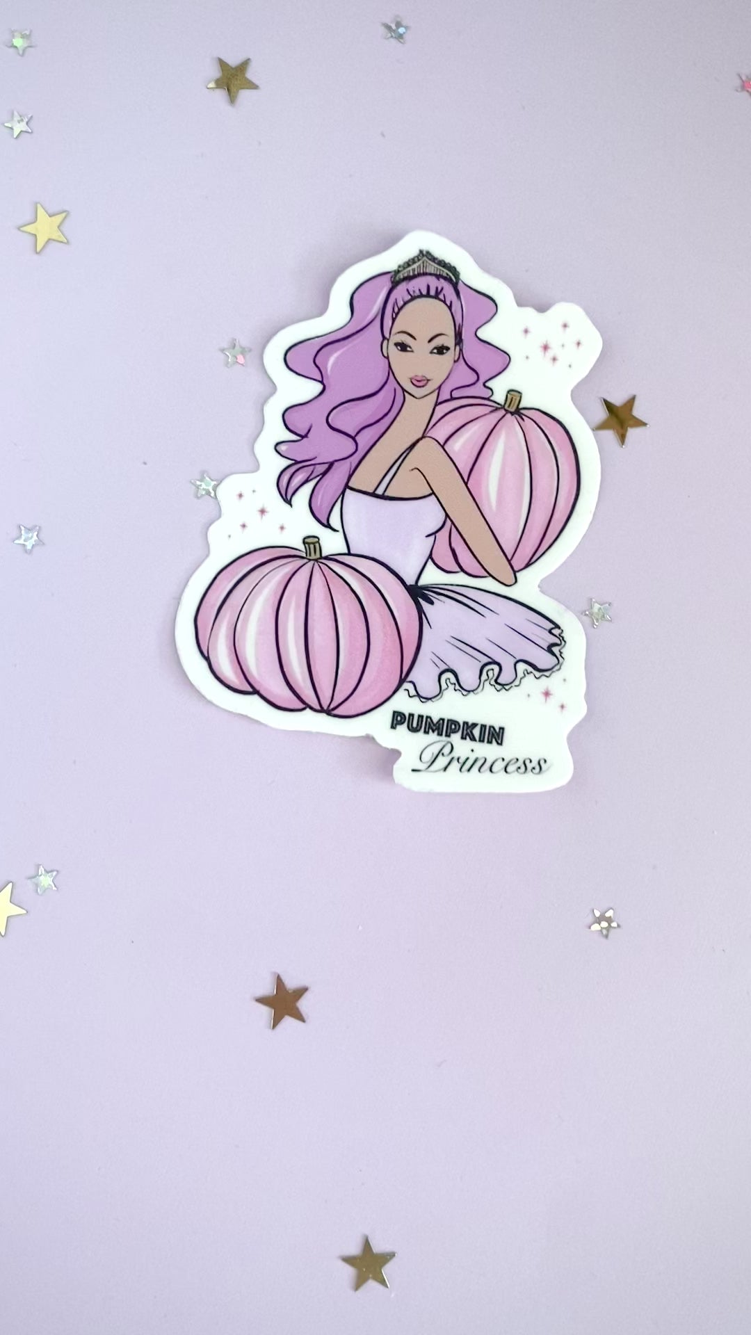 Pumpkin Princess (Die Cut) Sticker