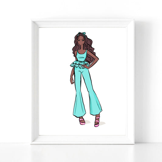 Aqua Breeze - Fashion Print