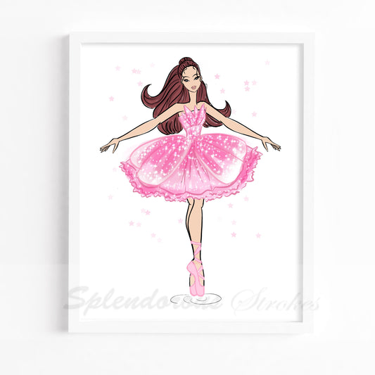 Pink Nutcracker Princess- Ballet Fashion Print
