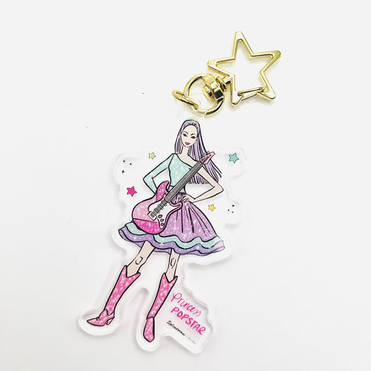 Princess Popstar - Guitar Glam Keychain