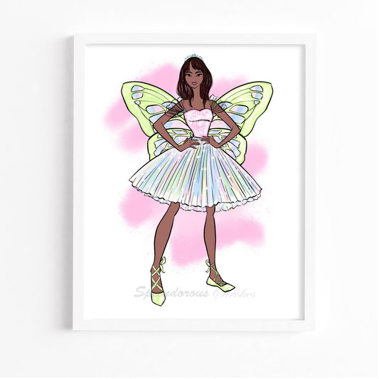 Whimsical Whimsy- "Butterfly Fashion Print" Bubblegum Flight