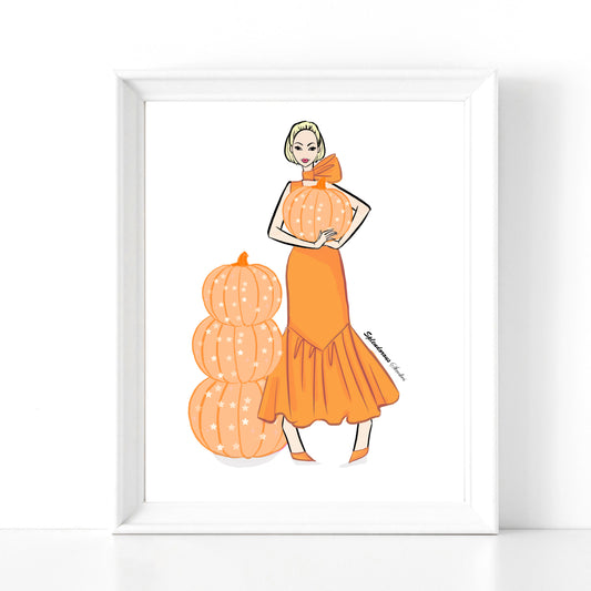 Pumpkin Charms & Stars - Fashion Print