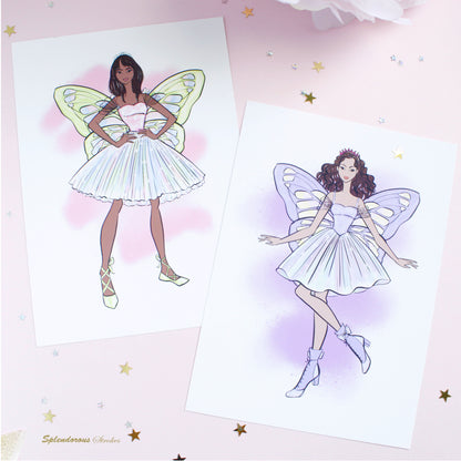Whimsical Whimsy- "Butterfly Fashion Print" Bubblegum Flight