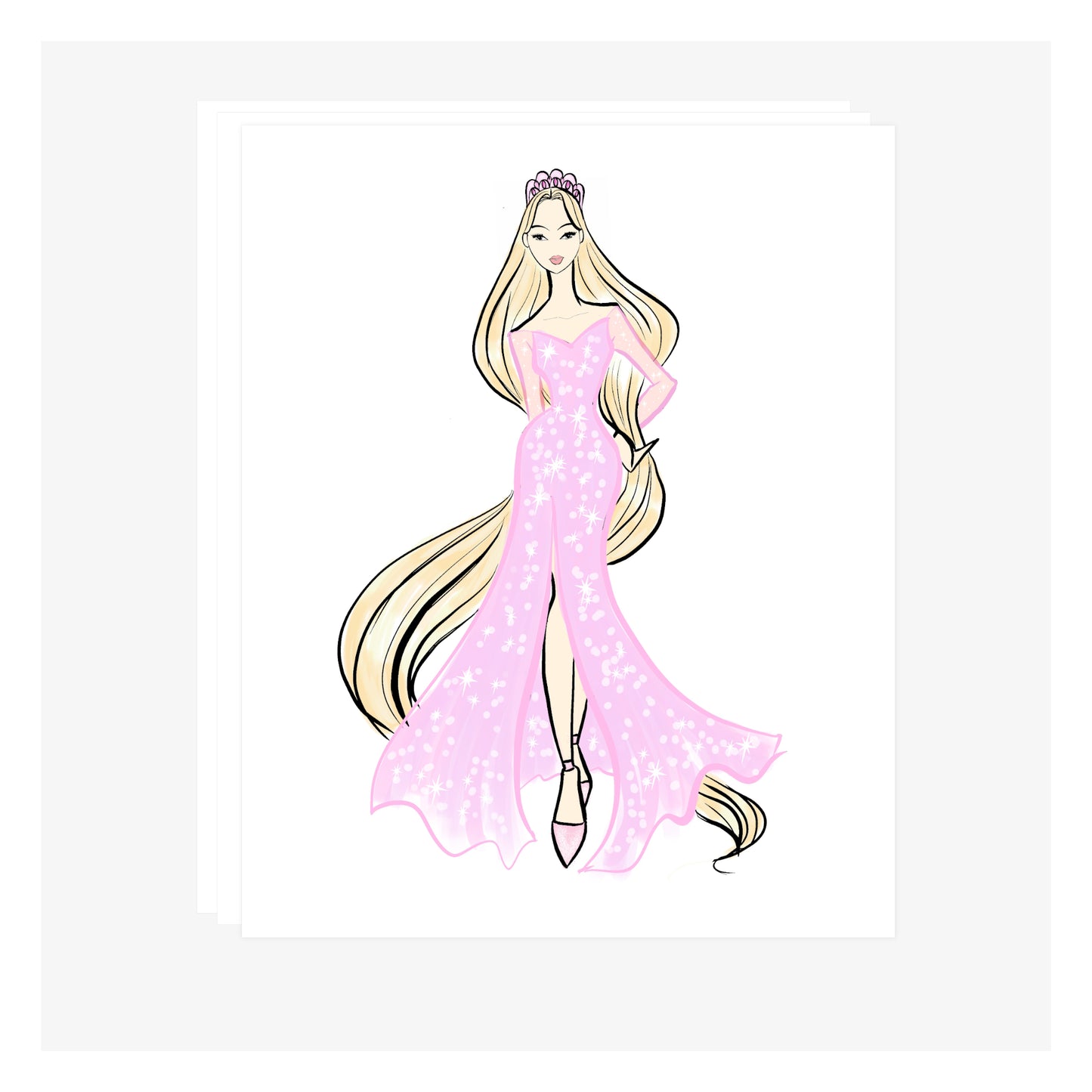 "Princess Couture B-Day" Greeting Card Collection- "Fairytale Princess"